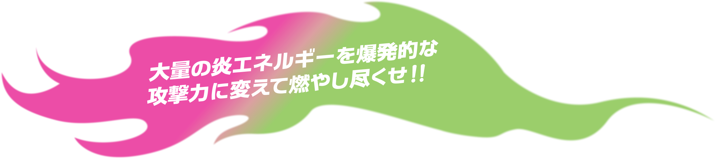 大量の炎エネルギーを爆発的な攻撃力に変えて燃やし尽くせ!!