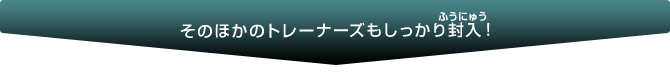 そのほかのトレーナーズもしっかり封入（ふうにゅう）！